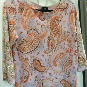 Bogner Blue Orange Boxy Blouse